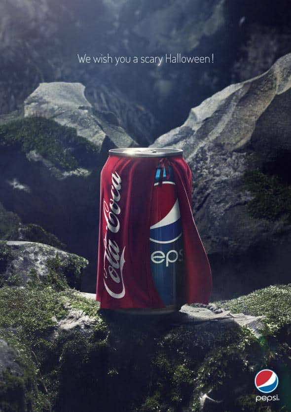 Funny Pepsi Halloween Ad, Coca Cola Responds Beautifully