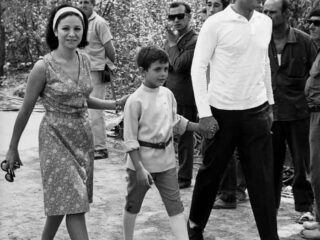 Omar Sharif: Precious Moments in Pictures, Omar Sharif with his wife, Faten Hamama, and their son, Tarek, 1965