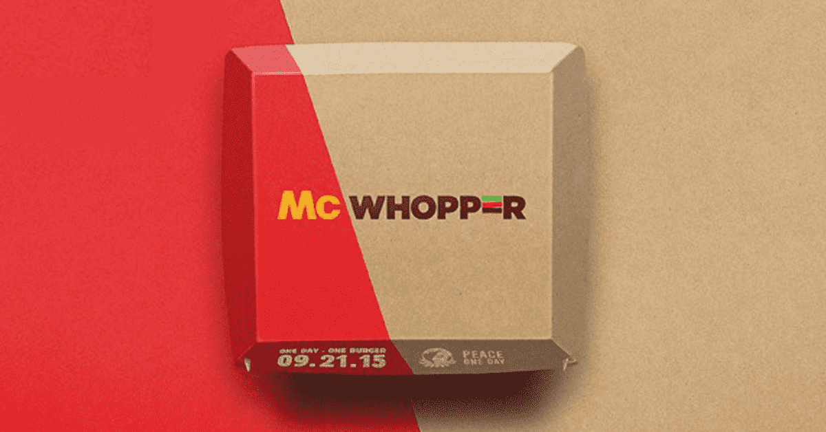 mcwhopper, burger king, peace day, mcwhopper proposal, mcD's, burger, McDonald's, social media, digital boom