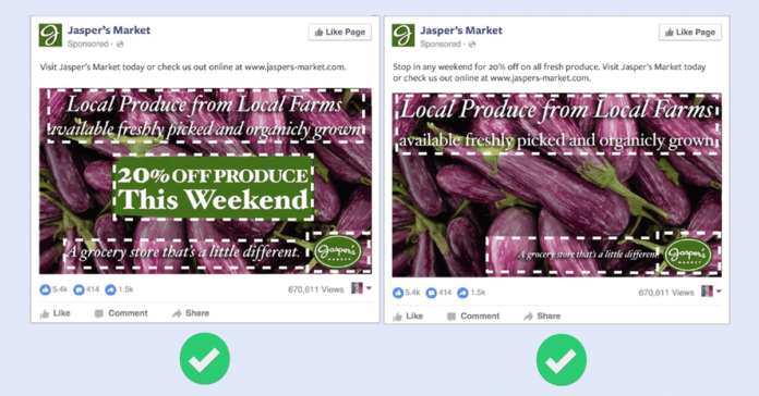 Facebook lifts 20% text overlay image restrictions globally