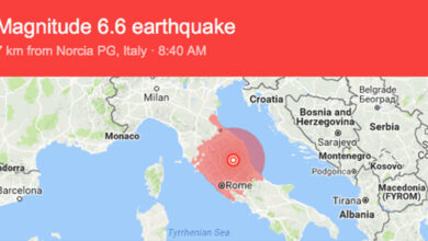 Quake measuring 6.6 magnitude strikes central Italy