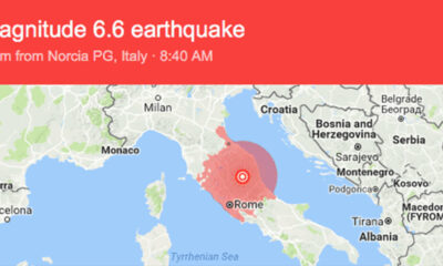 Quake measuring 6.6 magnitude strikes central Italy