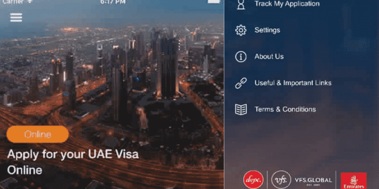 UAE visa via mobile