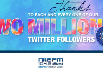 Nile FM, 2 million followers on twitter, Egypt, MENa region, most followed