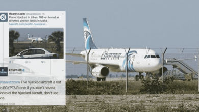 EgyptAir Lashes at Haaretz's Misleading Tweet, Egyptair, social media, Haaretz, Israel Egypt, Hijacked aircraft, plane hijacked, crisis management