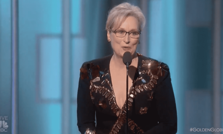 Meryl Streep, Meryl Streep fires up Golden Globes with anti-Trump message