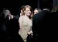 Emma Stone backstage Photograph- Christopher Polk:Getty Images