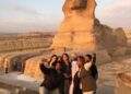 Will Smith taking selfie with his family and the Pyramids, Egypt