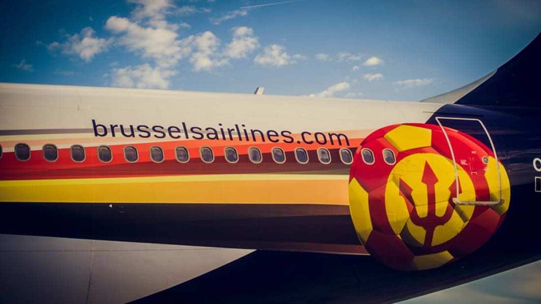 Belgium national football team's airplane branding