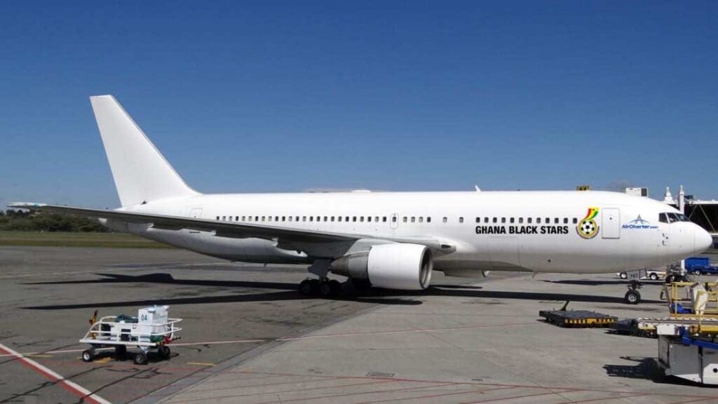 Ghana national football team's airplane branding