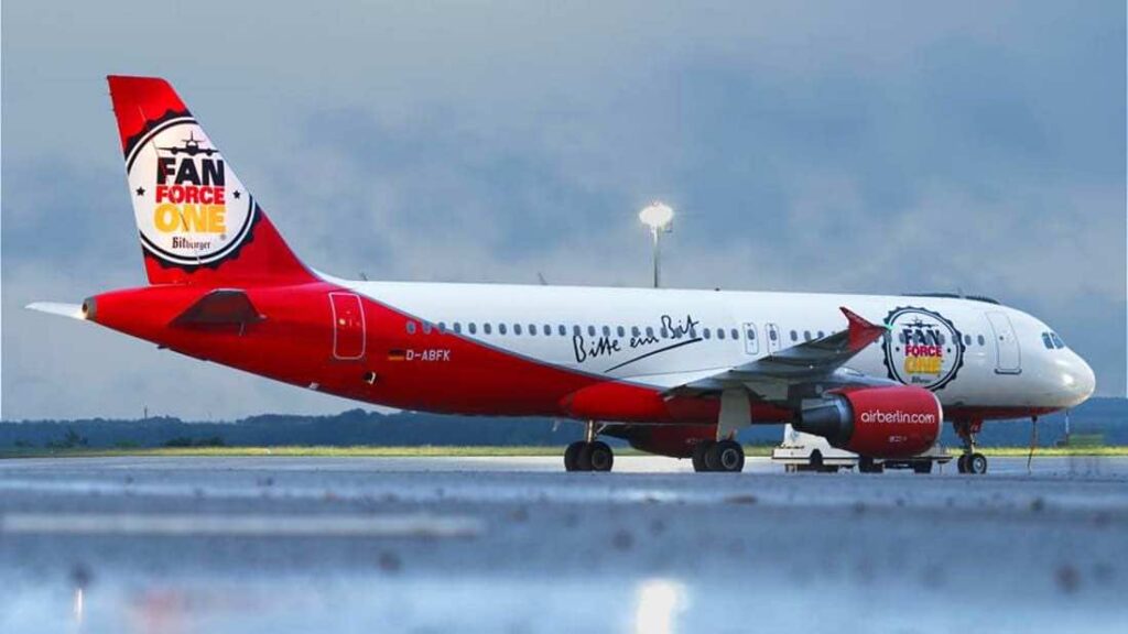 Germany national football team's airplane branding