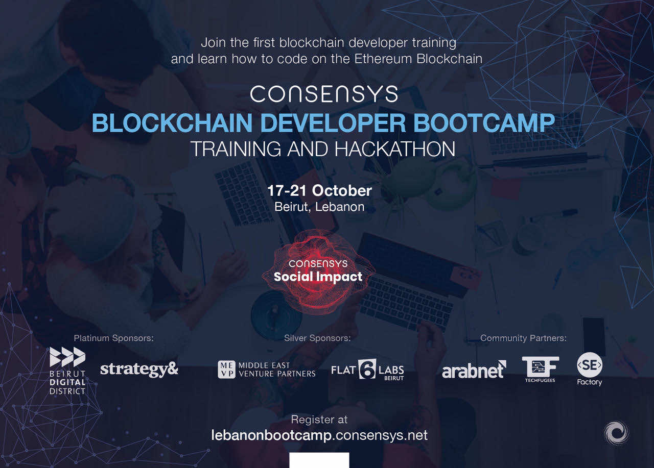 ConsenSys to hold First Blockchain Developer Bootcamp in Lebanon