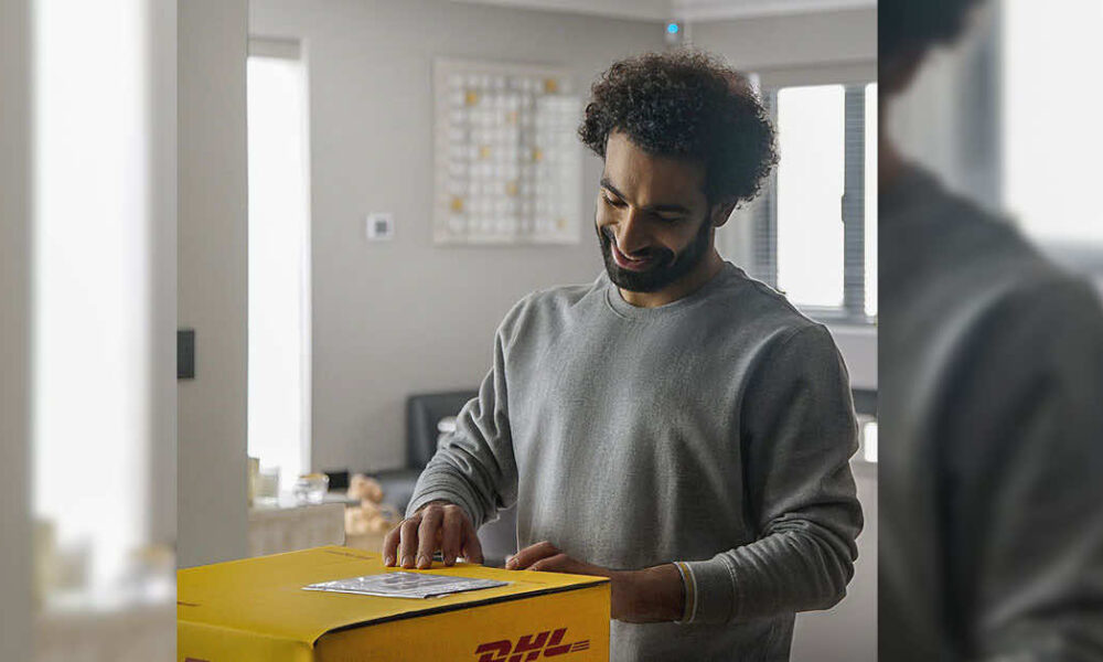 Mo Salah with DHL, Mohamed Salah Returns To Social Media With DHL Ad