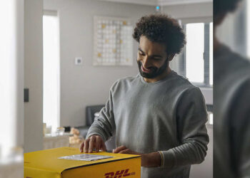 Mo Salah with DHL, Mohamed Salah Returns To Social Media With DHL Ad