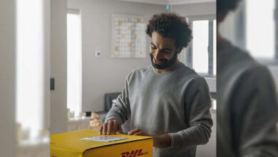 Mo Salah with DHL, Mohamed Salah Returns To Social Media With DHL Ad