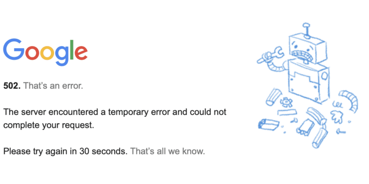 google business services go down