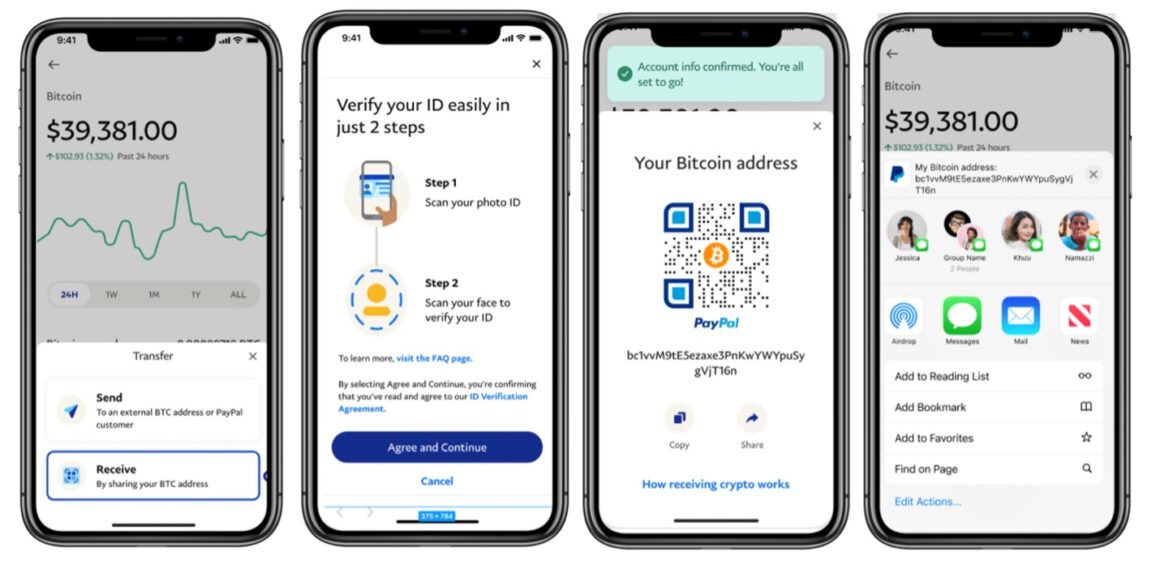 PayPal Adds Cryptocurrency Support 'Send and Receive Bitcoin'