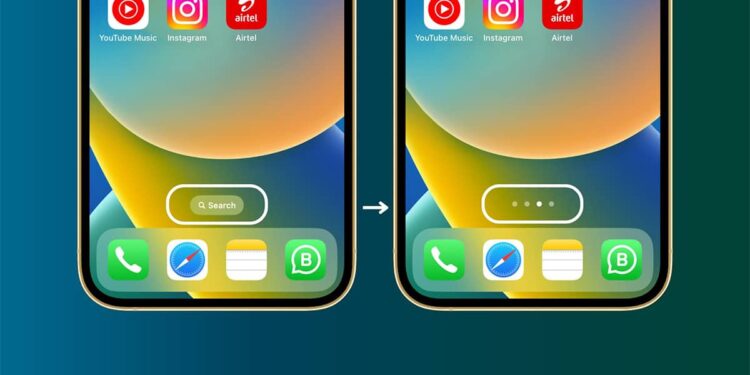 Turn off the search button on iPhone