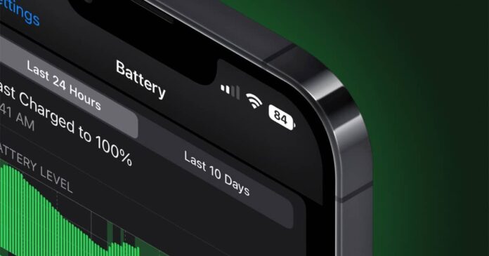 How to show battery percentage indicator using iOS 16?