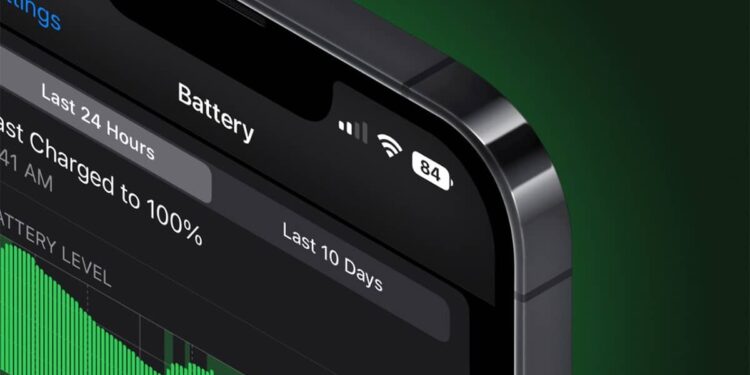 How to show battery percentage indicator using iOS 16?