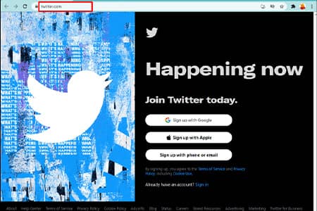 Twitter's Homepage 2021